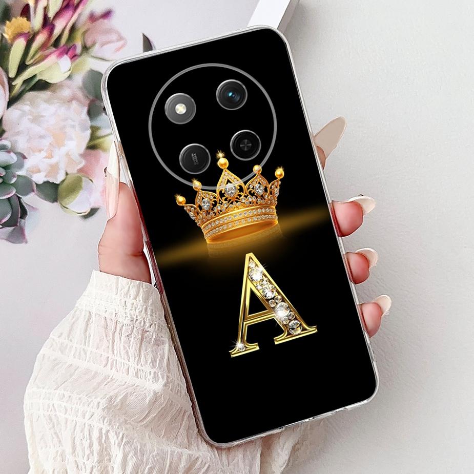 Чехол For Honor Magic7 Lite BRP-NX1 Стильный чехол с буквами-коронами Мягкий силиконовый тонкий чехол для телефона For Honor Magic 7 Lite Fundas Coque