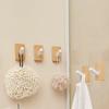 Creamy Style Solid Wood Hook Wall Mounted Towel Hook Hanging Clothes No Drilling Hook Entrance