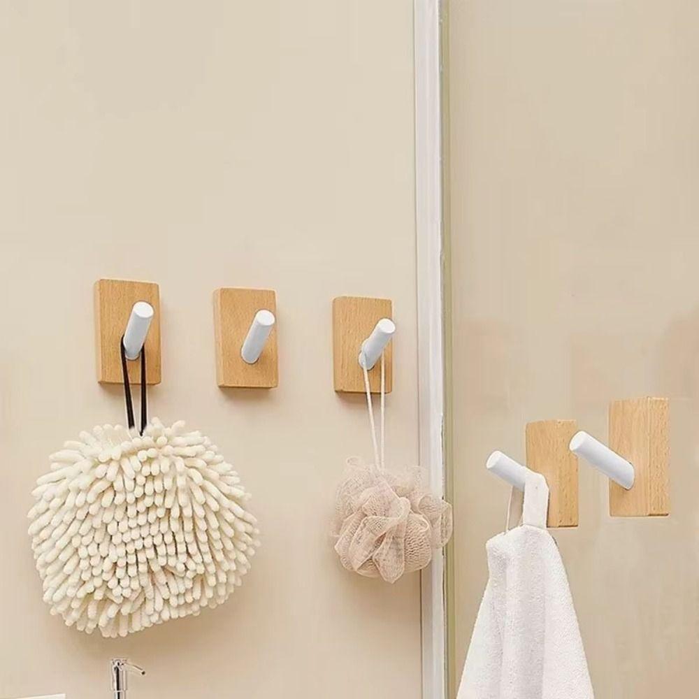 Round Design Single Hook Creamy Style Coat Hook Clothes Hanger Towel Hook Kitchen