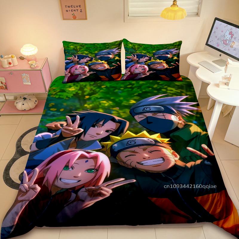 Пододеяльник Наруто Узумаки Наруто Мультяшный Аниме Украшение Комнаты Спальни Детский Подарок Размер Односпальный Двуспальный Настраиваемый