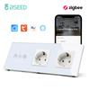 BSEED Умный выключатель для штор Zigbee, Выключатель для электрических рулонных штор с розеткой EU, портами USB Type-C, Приложение Tuya Alexa Smart Life