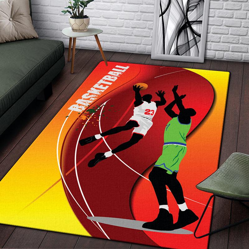 Большой ковер для баскетбола для гостиной, ковер с 3D-печатью, ковер для спальни, коврик для ванной, мягкий ковер, украшение для дома, настольный коврик, коврик для домашних животных