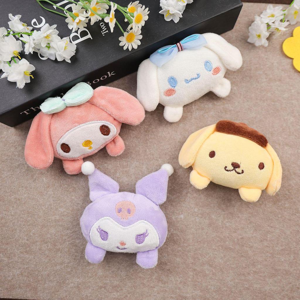 Плюшевая кукла и аксессуары для волос Sanrio для девочек - Милые подвески для обуви, заколки для волос и украшения для одежды