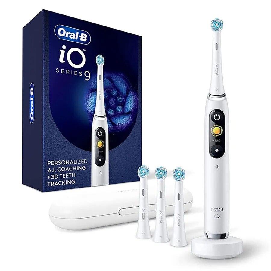 Электрическая зубная щетка Oral B io9 plus Модернизированная электрическая зубная щетка iO9 для взрослых Pro-Health Dental Precision Clean Мягкая щетка Сменный блок