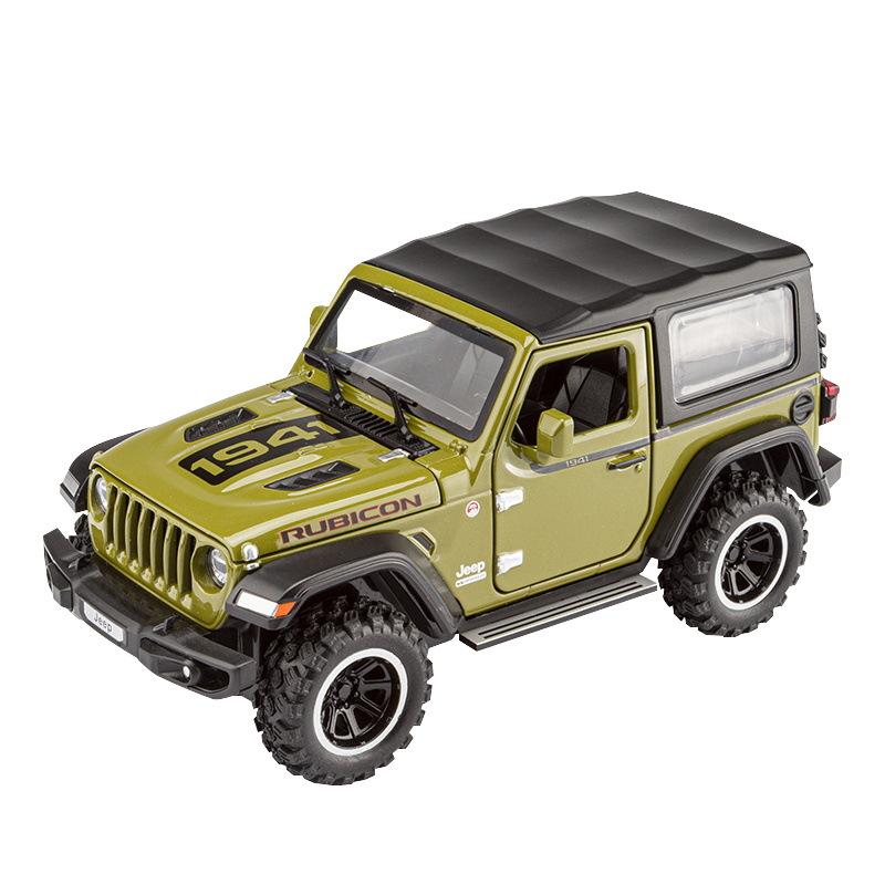 1/32 Scale Wrangler Off-Road 7 Door for Wrangler Diecast Toy Car Model, Metal Alloy Vehicle for Kids Boys Girls Adults, Doors Open, Light