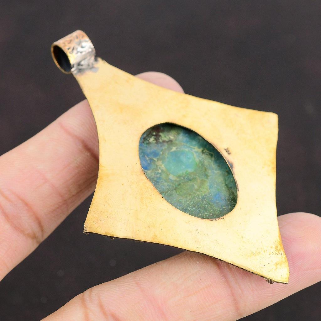 Кулон из шаттукита Медный кулон Этнический кулон Ювелирные изделия из шаттукита Кулон ручной работы Оригинальный кулон с драгоценным камнем Подарок для нее Медные украшения