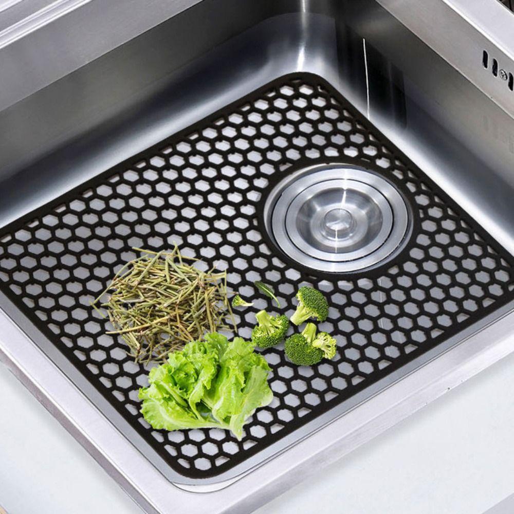 Silicone Kitchen Sink Mat Heat Insulation Drain Pad Multifunctional Countertop Mat  Desktop