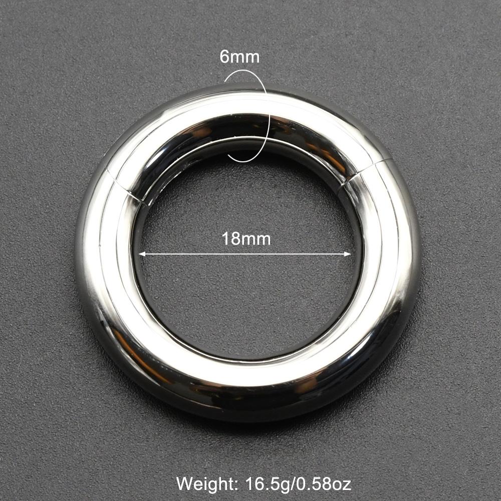 Smooth Hinged Stainless Steel Segment Hoop Ring 00G Large Size Septum Clicker BCR PA Piercing Nose Ring Ear Stretcher Weights