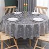 European Style PU Thickened Waterproof Coffee Table Cloth Oil-proof Washless Round Tablecloth Table Decor
