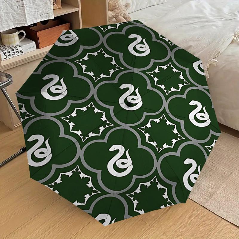 1PC Warner Snake Green Umbrella-8-Rib Reinforced, Automatic Open, Lightweight-A106