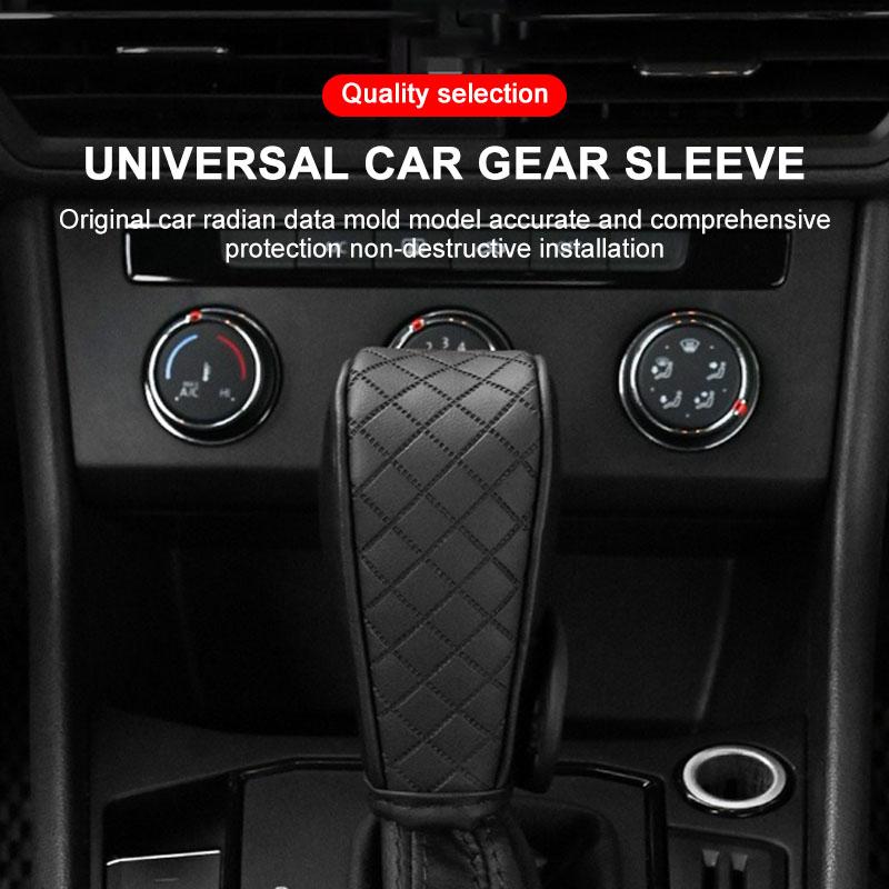 Car Gear Shift Cover PU Leather Shift Lever Cover Gearbox Shifter Knob Protective For BMW E39 E46 E90 E36 E60 E34 E30 F30 X1 X3 X5 X6 X7 E92 E93 E87