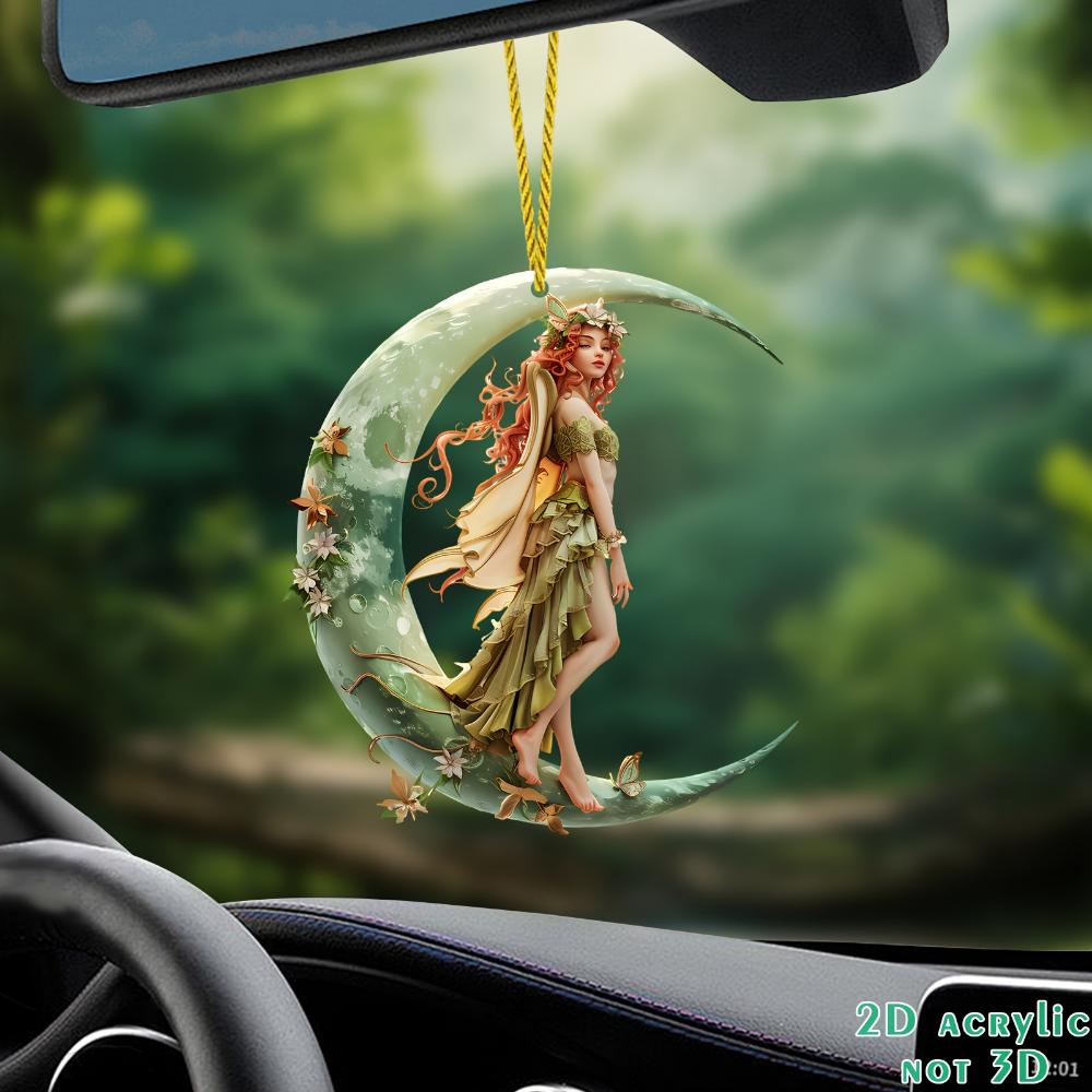 Moon Palace Fairy 2D Flat Acrylic Decorative Pendant Pendant, for Bags/keychains/home/car Decoration Accessories Ramadan Christmas Decoration Gift