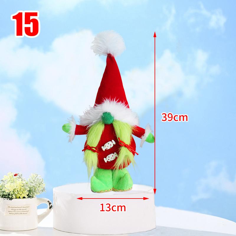 34 Styles Knitted Fabric Swedish Tomte Dwarf Rudolph Gnomes Dwarf Santa Claus Faceless Plush Doll