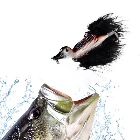 10,5 см/28 г твердая приманка для ловли утки с перьевым крючком и подвижными ножками бионическая искусственная приманка для пресноводной и соленой рыбалки