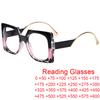Модные большие квадратные очки для чтения для женщин и мужчин, пластиковые очки для пресбиопии, большая оправа, защита от синего света, очки с защитой UV400