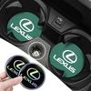 2Pcs Leather Car Coasters Cup Holder Mat For Lexus RX330 IS250 Ct200h ES300h RX350 Car Interior Accessories Decorative Coasters