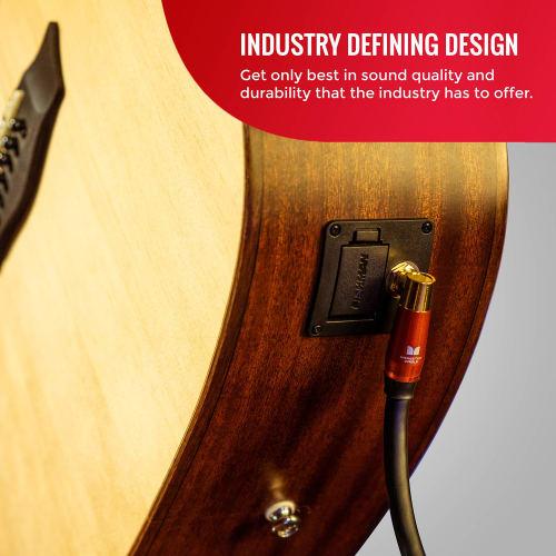 MONSTER CABLE Acoustic Guitar Cable, 12ft, Straight XL Plug, M, ACST2-12A, 600557