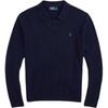 Polo FW24 Модный шерстяной трикотажный свитер с V-образным вырезом Мужской свитер Темно-синий MNPOSWE16822063