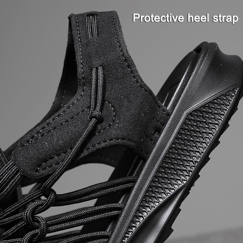 Summer Men Sandals Weaving Design Outdoor Beach Sandals Breathable Casual Flat Soft Sole Footwear