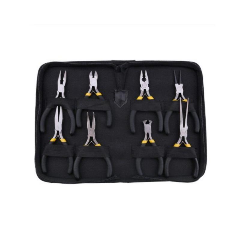 8pcs/set, Multifunctional Pliers Set - Round Curved Needle Nose Pliers for Indoor and Outdoor Repairs