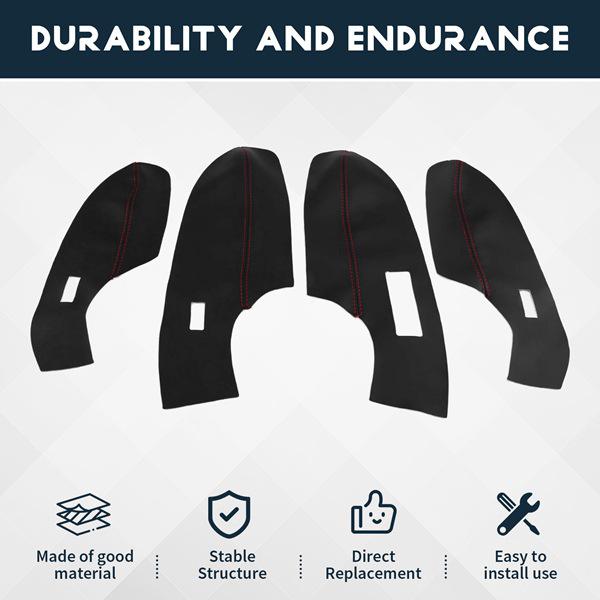 Car Interior Door Armrest Panel Cover, PU Leather, Color: As Shown, for Volkswagen.