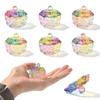 6PC Crystal Glass Acrylic Powder Liquid Nail Cup Colorful Iridescent Dappen Dish Lid Bowl Cup Holder Equipment Nail Art Tools