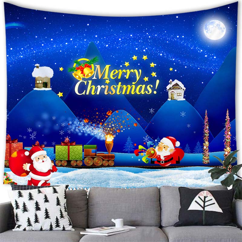 С Рождеством гобелен настенный Санта-Лось Снеговик украшения гобелен Рождественское украшение дома фон настенный гобелен
