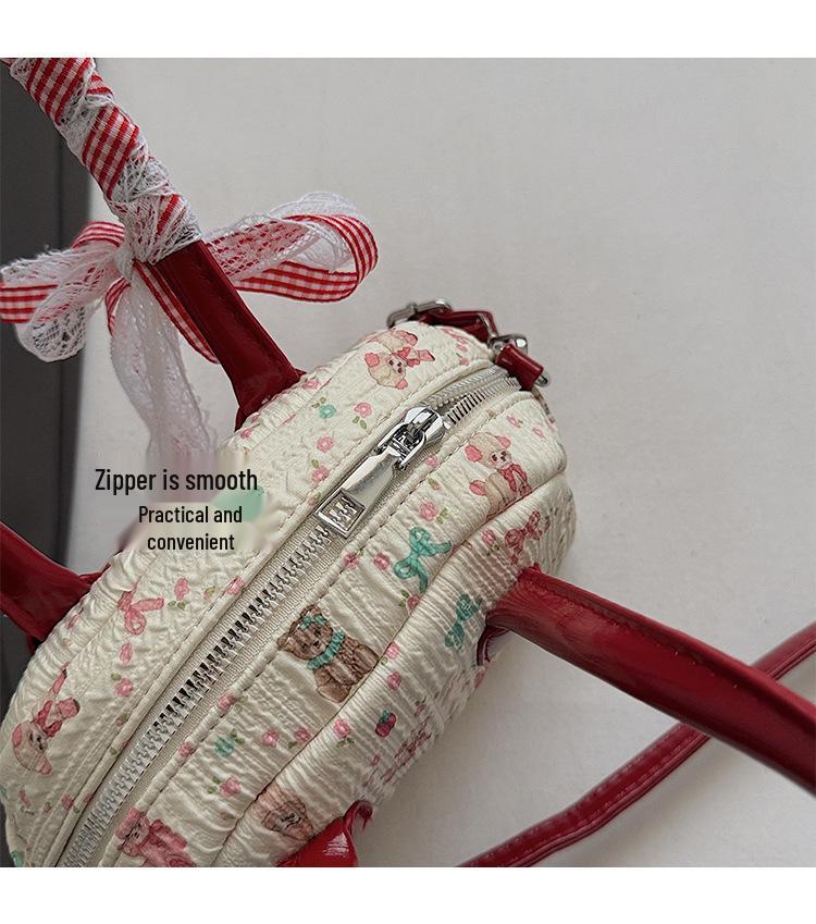 Корейская милая клетчатая сумка с бантом - Универсальная сумка через плечо и кроссбоди на осень/зиму 2025