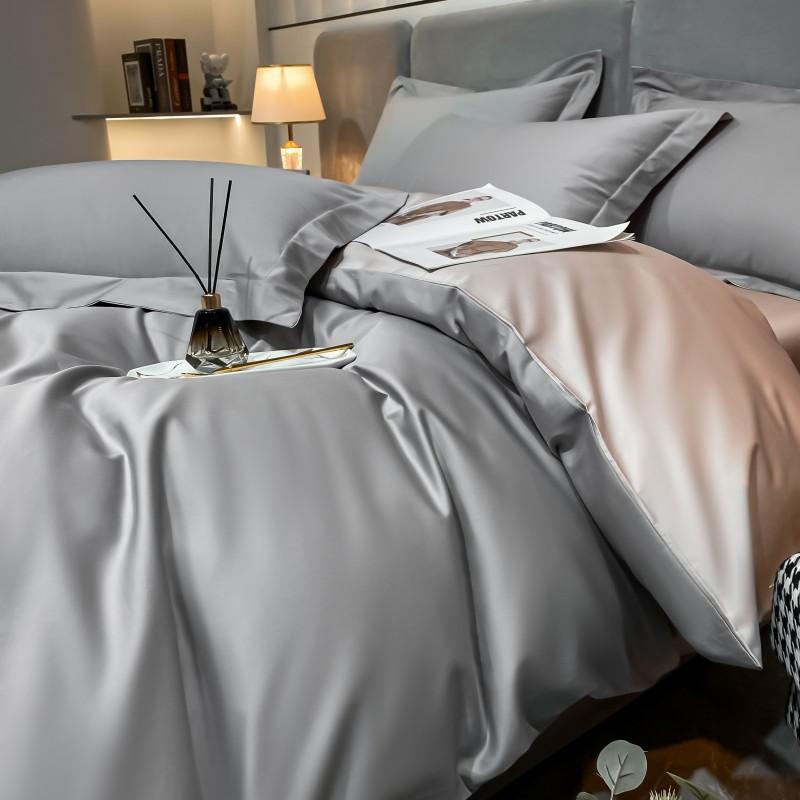 200-count High-grade Long-staple Cotton Four-piece Set of Pure Cotton Sheets, Fitted Sheets, Duvet Cover, High-end Bedding Duvet Cover