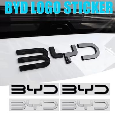 3D Металлическая Наклейка Логотип Автомобиля BYD Значок Эмблема Заднего Багажника Наклейки Для BYD Atto 3 Dolphin Seal Han EV Tang EV Seagull Авто Аксессуары