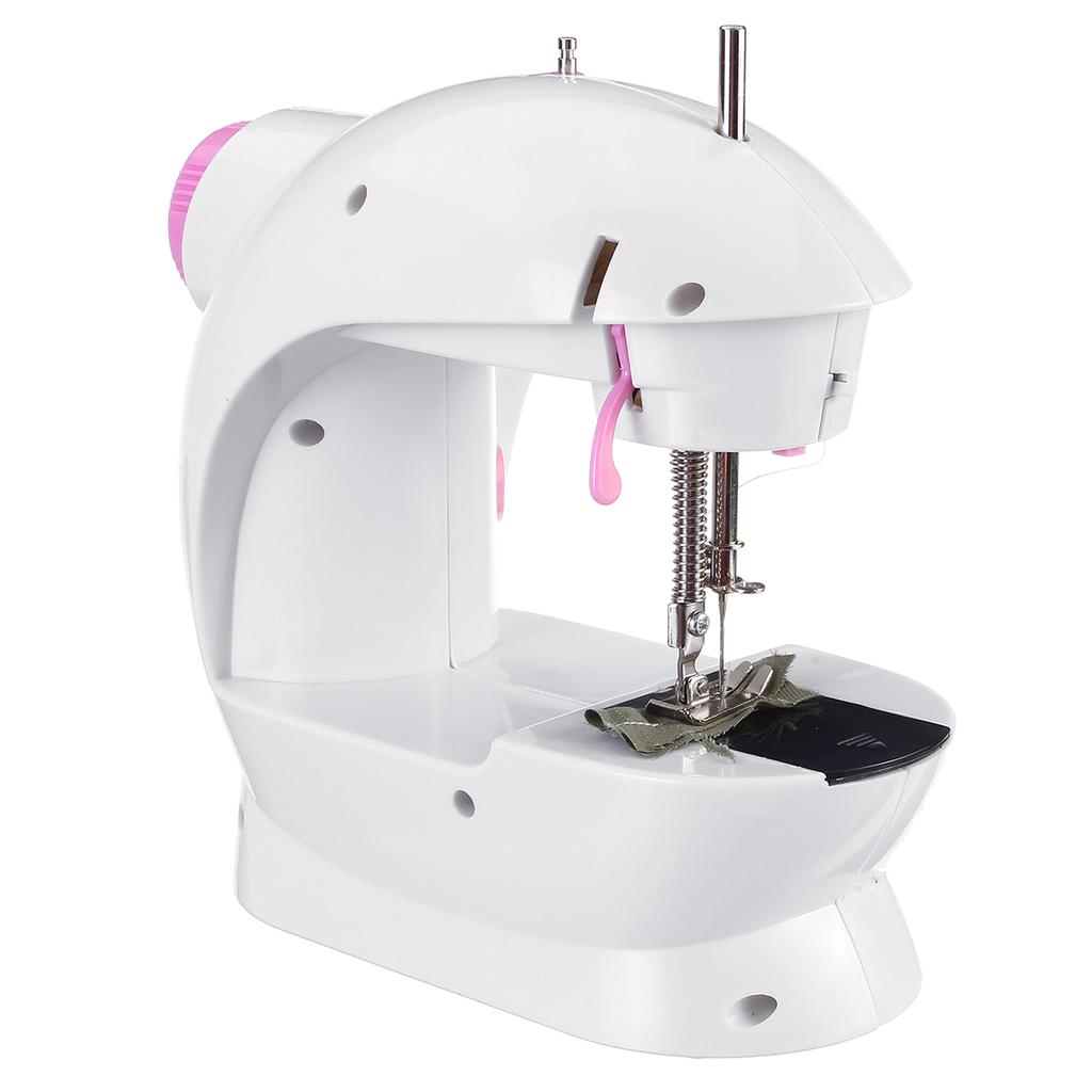 Электрическая швейная машина Мини-швейная машина Портативная с удлиненным столом Ножная педаль Двухскоростная двойная нить DIY Инструмент для начинающих домашних путешествий