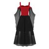 Halloween Costumes Fairy Chiffon Batwing Sleeve Women Maxi Dress A-Line Slip Dress