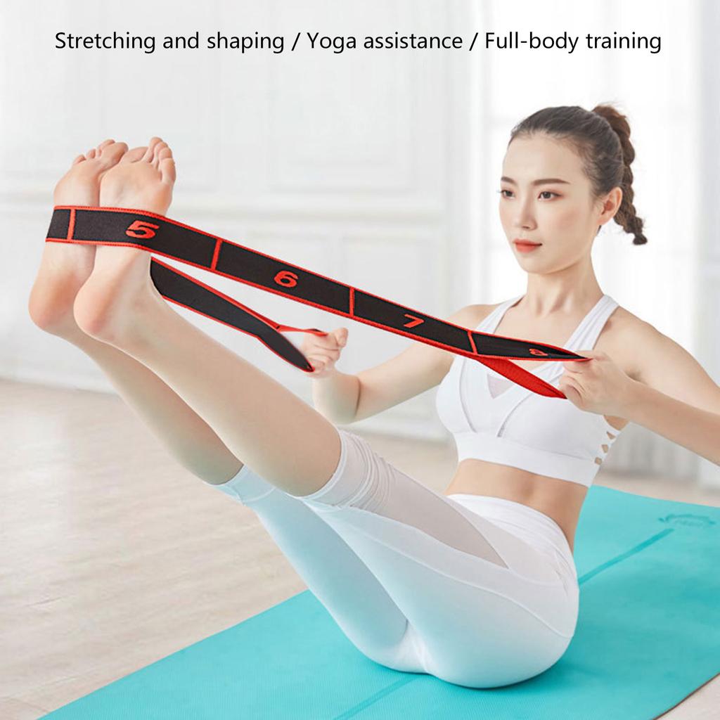 Yoga Stretch Strap Elastic Bands Fitness Bands Stretch Resistance Band for Yoga Physiotherapy Pilates Dance Gymnastics