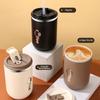 500ml Thermal Coffee Cup Double Wall Stainless Steel Heat Insulated Coffee Milk Mug with Handle and Lid Travel Drinking Tumbler