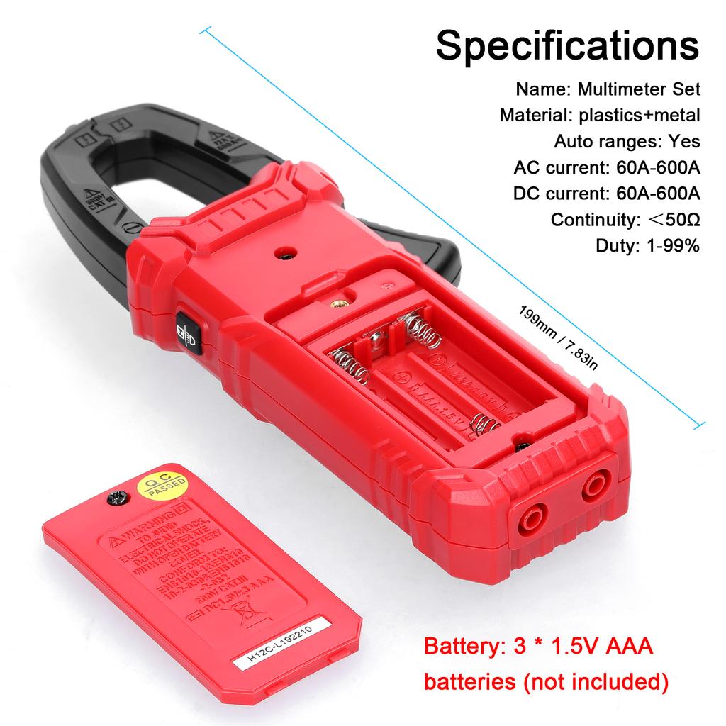 Многофункциональный мультиметр с цифровыми зажимами MAYILON, 600 В, тестер вольтметра, вольтметр с автоматическим диапазоном