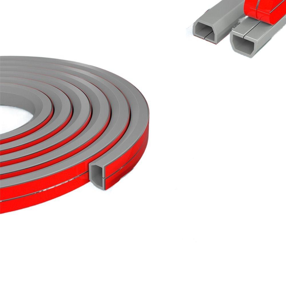 Trapezoid Cord Protector Self-Adhesive Power Cable Protector Floor Cord Cover Home Outdoor