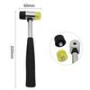Double Head Plastic Rubber Hammer, Double Sided Soft Hammer Safety Hammers For Jewelry, Leather Crafts, Wood Work, Floor Mounting Home Decor