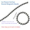 10 шт./20 шт. Круглые магнитные бусины для гель-лака «кошачий глаз» с эффектом водной ряби, магнит для нейл-арта с резьбой в виде ледяного цветка