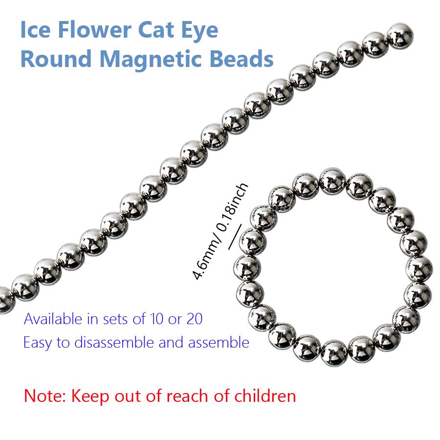 10 шт./20 шт. Круглые магнитные бусины для гель-лака «кошачий глаз» с эффектом водной ряби, магнит для нейл-арта с резьбой в виде ледяного цветка
