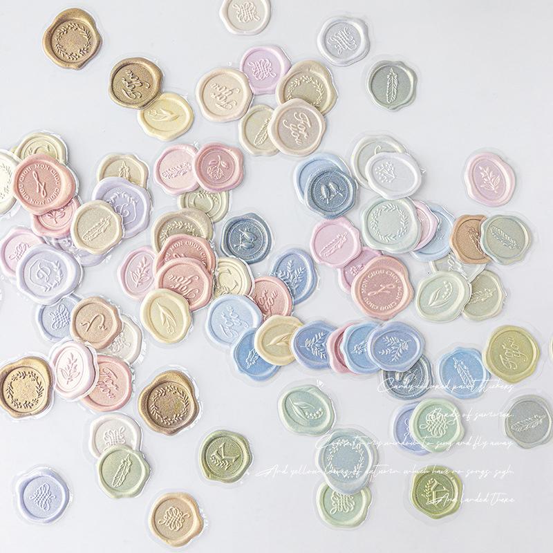 18 шт./пакет, винтажная наклейка, восковая печать, наклейка для декоративной наклейки «сделай сам», сургучная печать
