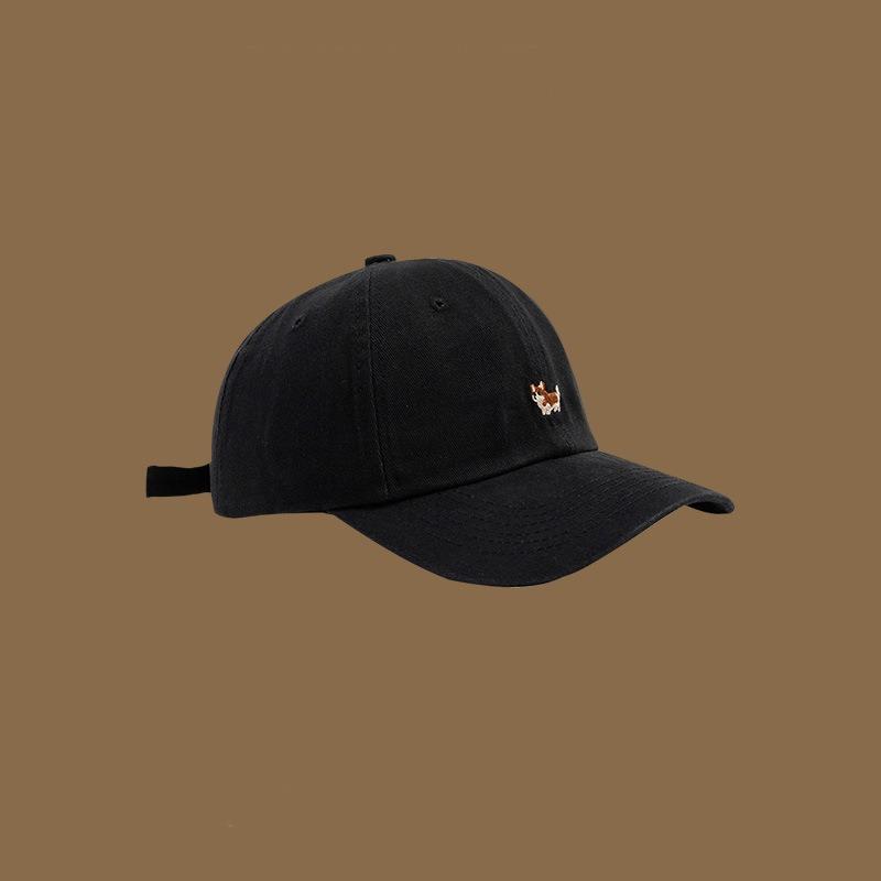 Hat Male Spring and Autumn Cute Puppy Corgi Embroidered Cap Couple Casual Versatile Shade Baseball Cap Female