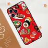 Милый чехол для телефона с суши-толпой для iPhone 17 Pro Max 14 13 12 11 15 16 Pro Max mini 16 Plus 16e 17 Air Funda