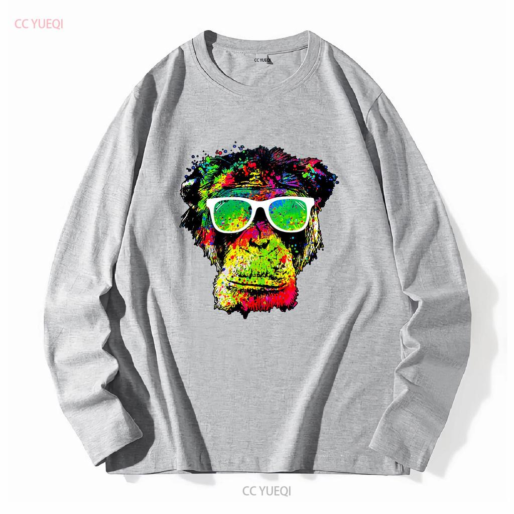 XtraFly Apparel Мужская футболка Неоновая Обезьяна Шимпанзе Горилла Тай-дай Обезьяна Свитшот винтажный Стиранный Унисекс Мягкая дизайнерская одежда Повседневная