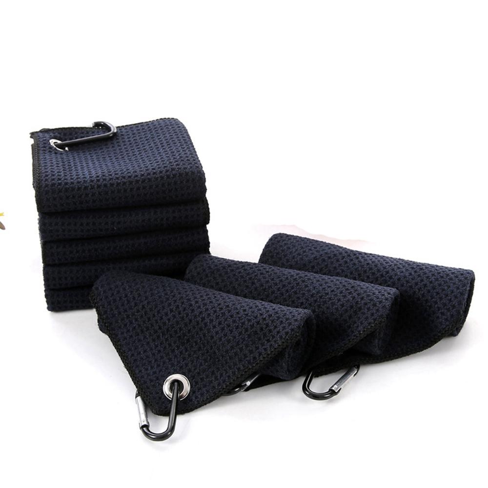 High Water Absorption Balls Hands Golf Towel Cleans Clubs With Carabiner Hook Cleaning Towels