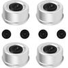 4Pack 2.72'' Trailer Hub Cap Trailer Wheel Bearing Dust Cap With Extra 4 Rubber Plugs Trailer Axle Dust Cap For EZ Lube Trailer Dust Cap 7000 To 8000
