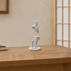 3D Printing Sculpture, Abstract Decorative Items, Matte White Minimalist Ornament, for Office Desk Business Study Room Decor