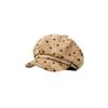 Korean Retro Polka Dot Octagonal Hat Women'S Early Autumn Big Head Circumference Soft Brim Literary Beret Fashion Newsboy Painter Hat