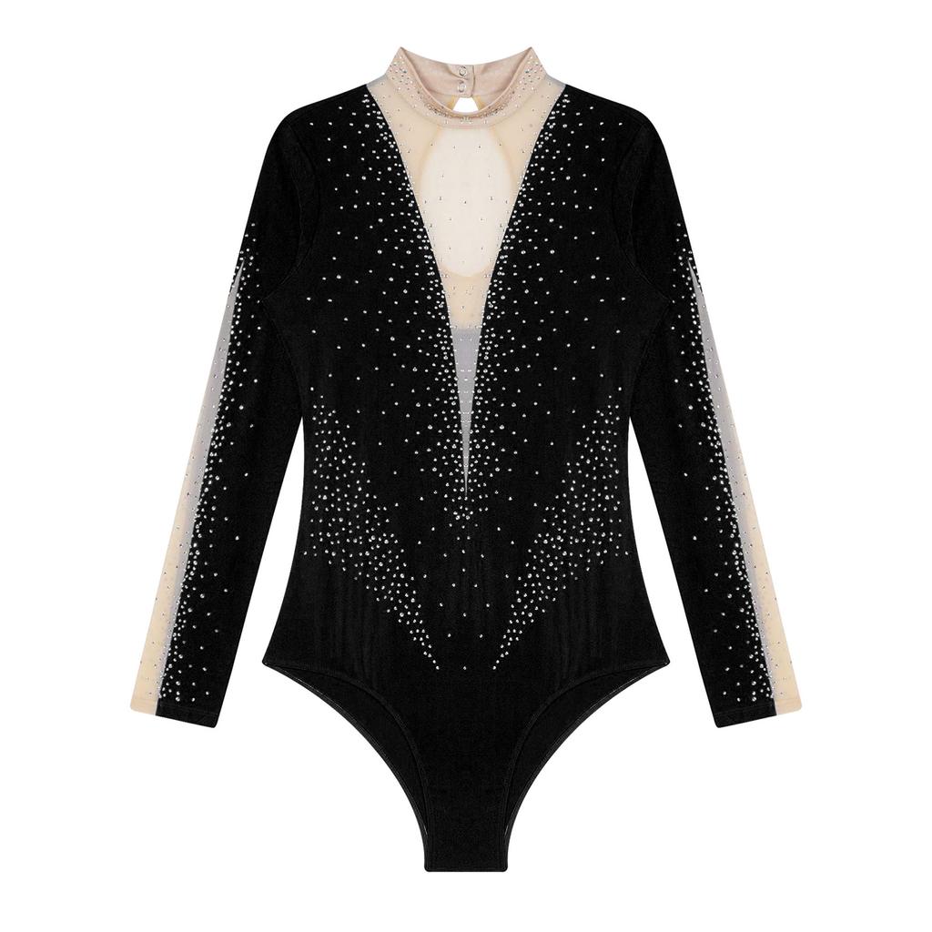 Женский декор со стразами, балет, художественная гимнастика, акробатика, танец, акробатика, купальник, костюм для фигурного катания, танцевальная одежда для латинского джаза