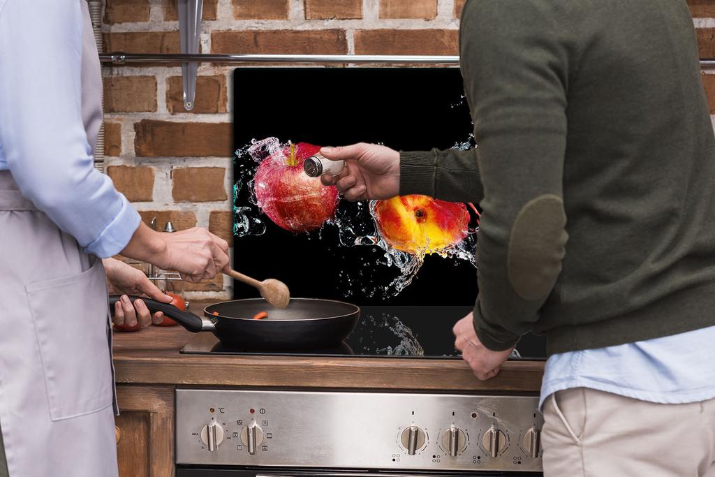 GLASS PROTECTIVE PLATE FOR STOVE 90x52 FRUIT