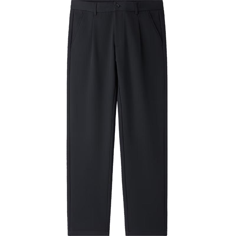 HLA Men's Executive Solid Slim Fit Straight-Leg Casual Pants